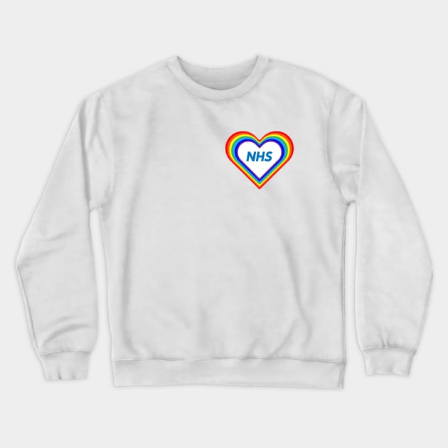 NHS Rainbow heart Crewneck Sweatshirt by SkelBunny